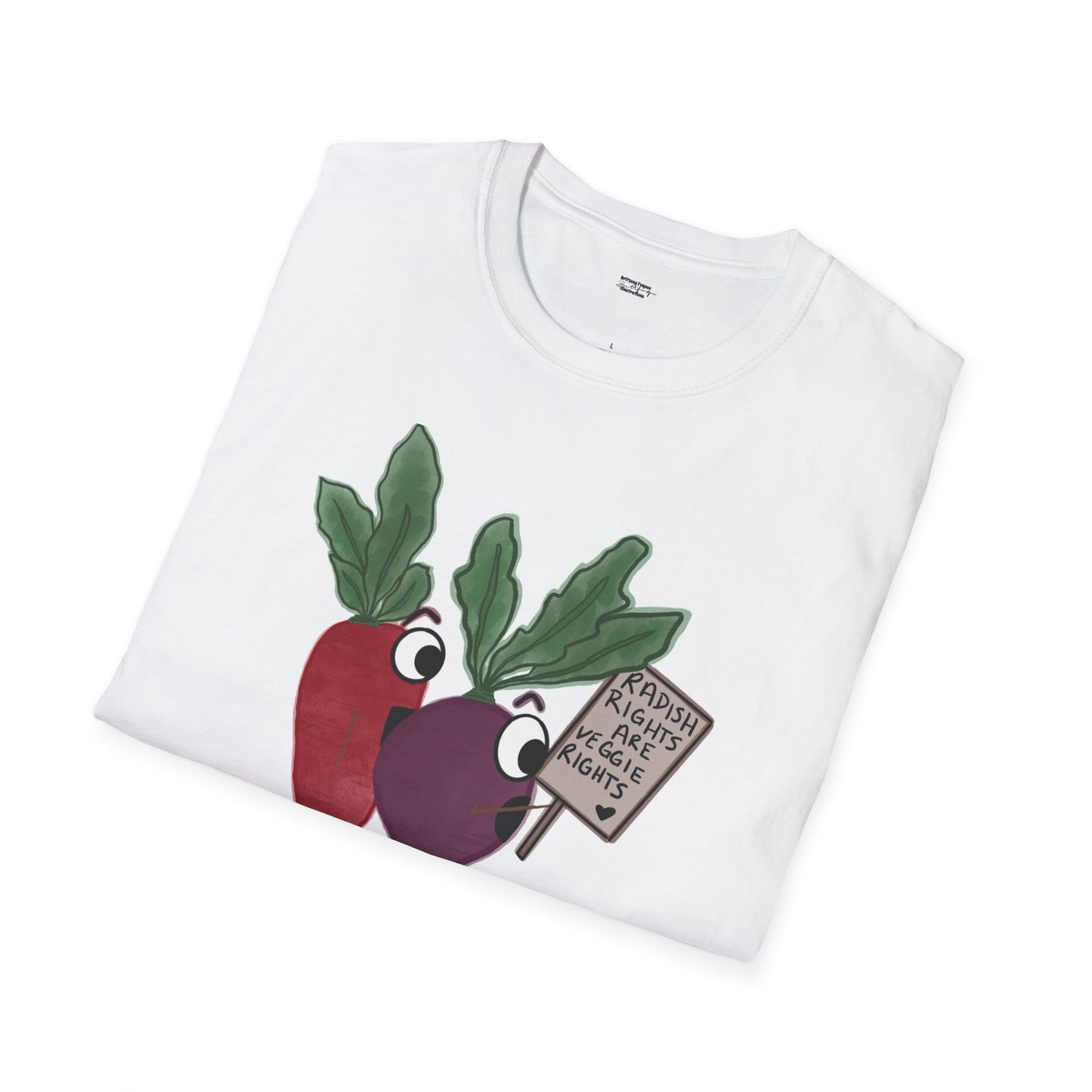 Radical Radishes T-Shirt — 'Radish Rights Are Veggie Rights' Cute Vegan Garden Tee