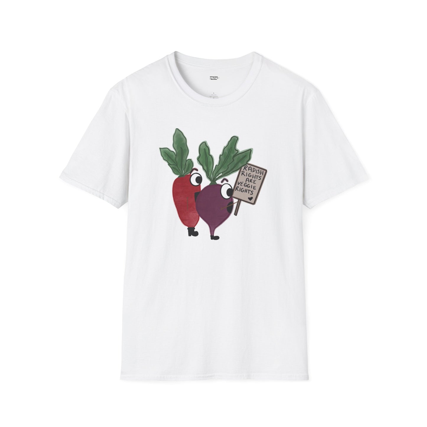 Radical Radishes T-Shirt — 'Radish Rights Are Veggie Rights' Cute Vegan Garden Tee