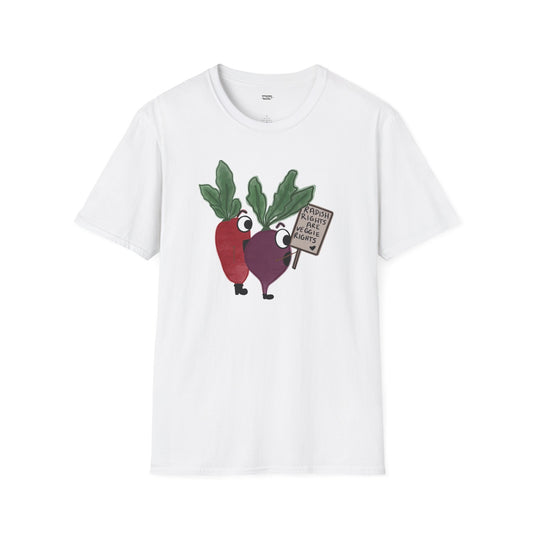Radical Radishes T-Shirt — 'Radish Rights Are Veggie Rights' Cute Vegan Garden Tee